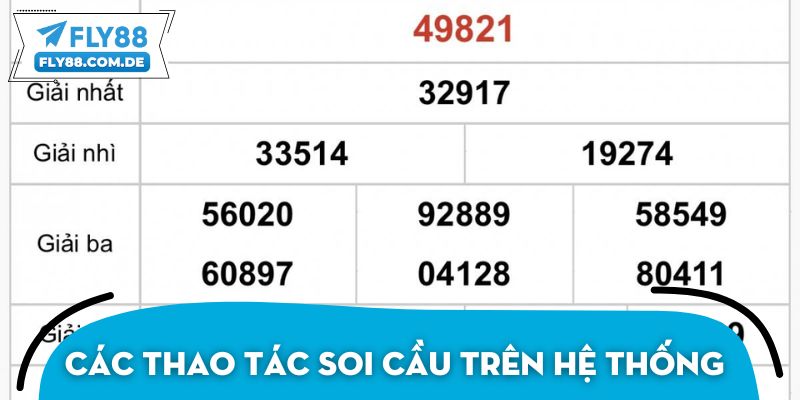 Các thao tác soi cầu trên hệ thống dành cho người dùng