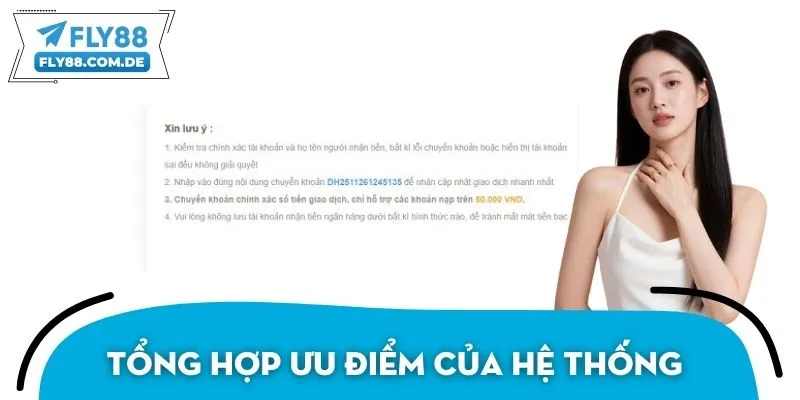 Tổng hợp những ưu điểm của hệ thống xử lý nạp tiền FLY88
